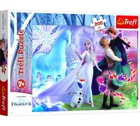 Trefl, Puzzle, Mundo mágico de Hermanas, Disney Frozen 2, de 200 Piezas, para niños a Partir de 7 años