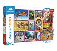 Trefl, Puzzle, Naturaleza Salvaje, de 1000 Piezas, Puzzles con Animales, Animales del Mundo, Marcos Coloridos, Rompecabezas DIY, Pasatiempo Creativo, Regalo, Diversión