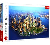 Trefl, Puzzle, Nueva York, EE. UU., de 1000 Piezas, Vista a la Ciudad, Ciudades del Mundo, Rascacielos, Edificios en Nueva York, Rompecabezas DIY, Pasatiempo Creativo