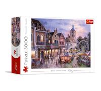 Trefl, Puzzle, Parque de Atracciones, de 3000 Piezas, Carruseles, Parque de Atracciones, Dennis Levan, Puzzles de Arte, Noria, Globos, Pasatiempo Creativo