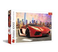 Trefl, Puzzle, Paseo al Atardecer, de 1000 Piezas, Coche Rojo, Ciudad, Atardecer, Rompecabezas DIY, Pasatiempo Creativo, Regalo, Diversión, Puzzles clásicos para Adultos y niños a Partir de 12 años