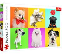 Trefl, Puzzle, Perros, de 500 Piezas, Adultos y niños a Partir de 10 años