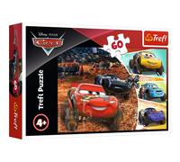 Trefl-de 60 Piezas, para niños a Partir de 4 años Puzzle, Color Rayo Mcqueen con Sus Amigos, Disney Cars