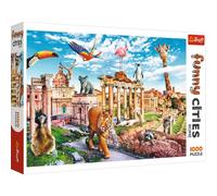 Trefl- Wildes ROM 1000 Piezas, Graciosa, Capitales Europeas, Ciudad de Roma, Animales, Rompecabezas DIY, Pasatiempo Creativo, clásicos para Adultos y niños a Partir de 12 años Puzzle, Color Salvaje