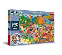 Trefl - Puzzle Spy Guy Lost Items: Europa - 500 Piezas, Conviértete en Detective y Encuentra 20 diferencias, Objetos Perdidos, Entretenimiento Creativo para Adultos y niños a Partir de 10 años