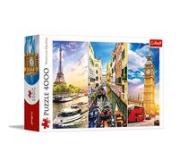 Trefl- Reise Durch Europa 4000 Piezas, Adultos y niños a Partir de 15 años Puzzle, Color Viaje