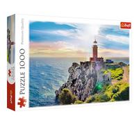 Trefl, Puzzles, El Faro de Melegavi, de 1000 Piezas, Grecia, Vista a la Colina, Acantilado, Superficie del Agua, Rompecabezas DIY, Pasatiempo Creativo, Regalo