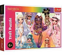 Trefl 160 Elements-Rompecabezas Coloridos con Personajes de Cuentos de Hadas Rainbow High, Entretenimiento Creativo, Diversión para Niños a Partir de 3 años Puzzle, Color, alegres Amigos (15415)