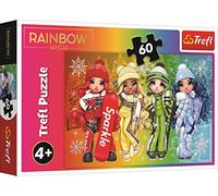 Trefl 60 Elementos-Rompecabezas Colorido con Personajes de Cuento de Hadas Rainbow High, Creativo, Diversión para Niños a Partir de 4 años Puzzle, Color, muñecas alegres (17380)
