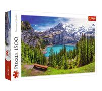 Trefl Red Puzzle de 1500 piezas - Lago Oeschinen, Alpes, Suiza