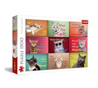 Trefl - Retratos de Gatos Divertidos - Puzzle 1500 Piezas - Puzzle DIY con Gatos Divertidos, Entretenimiento Creativo, Diversión, Puzzle clásico para Adultos y niños Mayores de 12 años