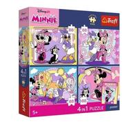 Trefl - Rompecabezas 4 en 1: Disney, Momentos mágicos - 4 x 88 Piezas - Póster Coleccionable, Juego de Cuatro Rompecabezas para niños a Partir de 5 años