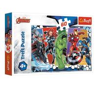 Trefl - Rompecabezas de 60 Piezas de Marvel, Los Vengadores invencibles, para niños a Partir de 4 años, Color: Ruedas, 17357