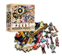 Trefl Rompecabezas de madera: en el mundo de la música - 500+1 piezas, artesanía en madera, formas irregulares, 50 figuras, rompecabezas moderno premium, bricolaje, para adultos y niños a partir de 12