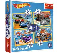 Trefl: rompecabezas de vehículos Hot Wheels - 4 en 1
