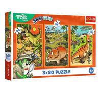 Trefl: Rompecabezas Trefliki en el mundo de los dinosaurios - 3 en 1