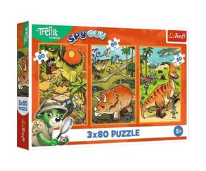 Trefl: Rompecabezas Trefliki en el mundo de los dinosaurios - 3 en 1