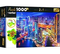Trefl 10660 Puzzle 1000 Teile, Sorter 6 Schalen, Ordnen, Sortieren, Transportieren Aufbewahren, Kreative Unterhaltung, Für Erwachsene und Kinder ab 12 Jahren 2-in-1, Dubai at Night