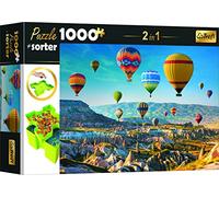 Trefl 10655 Puzzle 1000 Teile, Sorter 6 Fächer, Ordnen, Sortieren, Transportieren Aufbewahren, Kreative Unterhaltung, Für Erwachsene und Kinder ab 12 Jahren 2-in-1, Sunny Cappadocia
