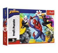 Trefl - Marvel Spiderman, Los Colores de Spiderman - Puzle de 30 Piezas - Puzle de Colores con superhéroe, para niños a Partir de 3 años