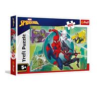 Trefl - Spiderman, máscara de araña - Puzzle de 100 Piezas - Puzzle Colorido con Personajes de Cuentos de Hadas, para niños a Partir de 5 años