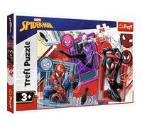 Trefl Spiderman, sentidos arácnidos-24 Maxi Puzzle-24 Piezas Grandes, Entretenimiento Creativo, para niños a Partir de 3 años, Multicolor (14366)