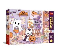 Trefl - Spooky Stories - El pequeño Taller mágico - Rompecabezas de 100 Piezas - Rompecabezas Colorido con un Ambiente Misterioso, diversión para niños a Partir de 5 años