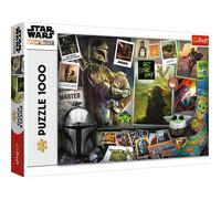 Trefl 1000 Piezas-Rompecabezas de Collage con Personajes de Cuento, Entretenimiento Creativo, Diversión, para Niños Mayores de 12 Años Puzzle, Color Star Wars Mandalorian, colección Grog (10718)