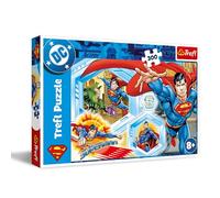 Trefl, Superman Indestructible 300 Piezas-Puzzle Colorido con un superhéroe, Entretenimiento Creativo, diversión para niños a Partir de 8 años (23032)