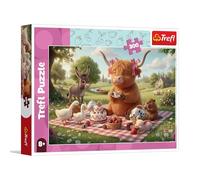 Trefl - Sweet Picnic - 300 Piezas - Rompecabezas de Animales Coloridos, Entretenimiento Creativo, diversión para niños a Partir de 8 años