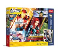 Trefl - Los Vengadores, Equipo Fuerza - 300 Piezas - Rompecabezas Coloridos de Héroes de Cuento de Hadas, Combínalos, Póster Coleccionable Incluido, Entretenimiento Creativo, Diversión para Niños a
