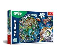 Trefl The Family, La Familia Treflik en el Espacio-Puzle de 100 Piezas-Rompecabezas Colorido, Entretenimiento Creativo, diversión niños a Partir de 5 años, Multicolor (16496)