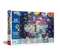 Trefl - The Treflik Family, Bert en el Espacio - 100 Piezas - Colorido Rompecabezas con Personajes de los Dibujos Animados. ¡Coleccionen Todos! para niños a Partir de 5 años