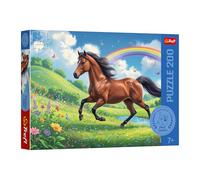 Trefl - The Treflik Family, Caballo digno - Puzzle de 200 Piezas - Puzzle Colorido con Animales, para niños a Partir de 7 años