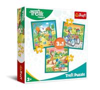 Trefl - The Treflik Family, Conoce a los Treflik - Puzle 3en1, de 20 a 50 Piezas - Puzle de Colores con los Personajes de la Serie Infantil,Entretenimiento para niños a Partir de 3 años