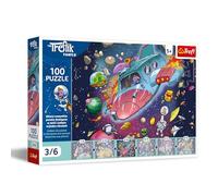 Trefl - Familia Treflik, Raqueta - Puzzle de 100 elementos - Colorido juego de rompecabezas con héroes cuentos de hadas, colecciona todos de la colección, para niños a partir de 5 años