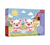 Trefl - The Treflik Family, Happy Country Life - Puzzle de 30 Piezas - Puzzles Coloridos con Animales, Entretenimiento Creativo, diversión para niños a Partir de 3 años