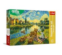 Trefl - The Treflik Family, Inspired by Art, Alimentando a los capibaras - 100 Piezas - Rompecabezas Coloridos con Personajes de Cuentos de Hadas, diversión para niños a Partir de 5 años