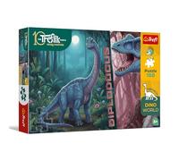 Trefl - The Treflik Family, Inspired by Dino World, Diplodocus - 100 Piezas - Rompecabezas de Dinosaurios de Colores, Entretenimiento Creativo, diversión para niños a Partir de 5 años