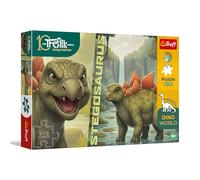 Trefl - The Treflik Family, Inspired by Dino World, Stegosaurus - 100 Piezas - Rompecabezas de Dinosaurios de Colores, Entretenimiento Creativo, diversión para niños a Partir de 5 años
