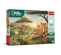 Trefl - The Treflik Family, Inspired by Nature, Geparder - 100 Piezas - Rompecabezas de Dinosaurios de Colores, Entretenimiento Creativo, diversión para niños a Partir de 5 años