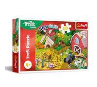 Trefl The Family, Granja 60 Piezas-Puzle Colorido con la Familia Treflik, Entretenimiento, diversión niños a Partir de 4 años, Multicolor (17402)