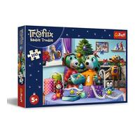 Trefl The Family, La Navidad de la Familia Treflik-Puzle de 100 Piezas-Rompecabezas navideño con los Personajes de la Serie Infantil, para niños a Partir de 5 años, Multicolor (16483)
