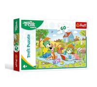 Trefl - The Treflik Family, Las Aventuras de los Treflik - Puzle de 60 Piezas - Puzle de Colores con los Personajes de la Serie Infantil, Entretenimiento Creativo, Juego para niños a Partir de 4 años