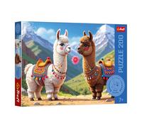 Trefl The Treflik Family, Llamas 200 Piezas-Un Rompecabezas de Animales de Colores, para niños a Partir de 7 años, Multicolor (13356)