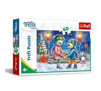 Trefl - The Treflik Family, Los Treflik en Invierno - Puzle de 60 Piezas - Puzle de Colores con los Personajes de la Serie Infantil, Entretenimiento Creativo, Juego para niños a Partir de 4 años