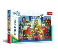 Trefl - The Treflik Family, Los Treflik y el Invierno - Puzle de 100 Piezas - Puzle navideño con los Personajes de la Serie Infantil, Entretenimiento Creativo, Juego para niños a Partir de 5 años