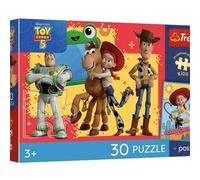 Trefl - Toy Story, aventuras de juguetes - Rompecabezas de 30 piezas - Rompecabezas de héroes de cuento de hadas, póster único, entretenimiento creativo, para niños a partir de 3 años
