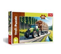 Trefl Tractor Forestal 100 Piezas-Puzle con vehículos, Entretenimiento Creativo, Juego para niños a Partir de 5 años, Multicolor (16493)