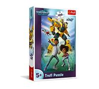 Trefl - Transformers: EarthSpark, Equipo Transformers - Puzzle 100 Elementos - Coloridos Puzzles con Personajes de Cuentos de Hadas, Transformers, Creativo, Diversión para Niños a Partir de 5 años